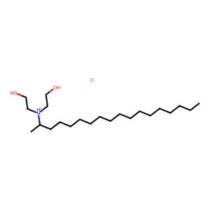 Ethanol, 2,2'-((1-methylheptadecyl)imino)bis-, hydrochloride structure