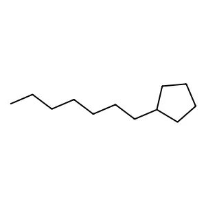 n-Heptylcyclopentane structure