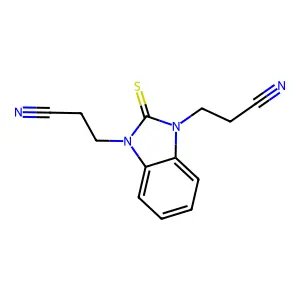 3-[3-(2-Cyanoethyl)-2-sulfanylidenebenzimidazol-1-yl]propanenitrile structure