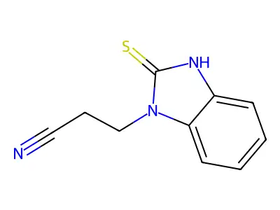 3-(2-Mercapto-benzoimidazol-1-yl)-propionitrile structure