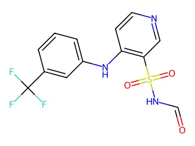 Formamide, N-((4-((3-(trifluoromethyl)phenyl)amino)-3-pyridinyl)sulfonyl)- structure