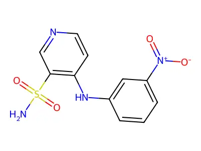 3-Pyridinesulfonamide, 4-((3-nitrophenyl)amino)- structure