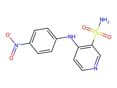 3-Pyridinesulfonamide, 4-((4-nitrophenyl)amino)- structure