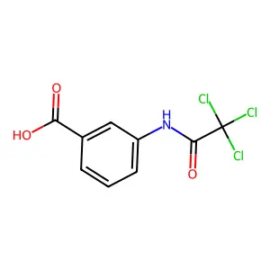 3-[(2,2,2-Trichloroacetyl)amino]benzoic acid structure