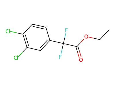 Benzeneacetic acid, 3,4-dichloro-alpha,alpha-difluoro-, ethyl ester structure