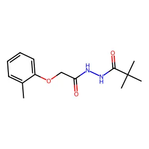 2,2-dimethyl-N'-[(2-methylphenoxy)acetyl]propanehydrazide structure