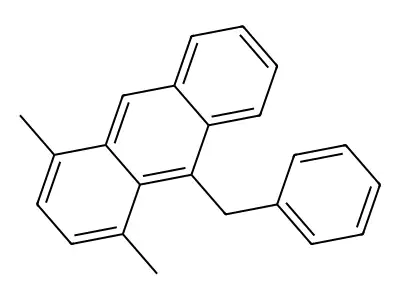 9-Benzyl-1,4-dimethyl-anthracene structure