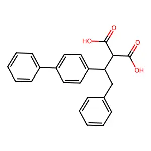 [1-(联苯-4-基)-2-苯乙基]丙二酸 structure