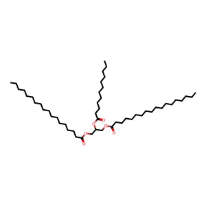 (2-Dodecanoyloxy-3-octadecanoyloxypropyl) octadecanoate structure