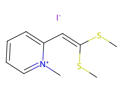 Pyridinium, 2-(2,2-bis(methylthio)ethenyl)-1-methyl-, iodide structure