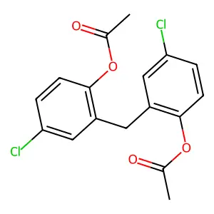 [2-[(2-Acetyloxy-5-chlorophenyl)methyl]-4-chlorophenyl] acetate structure