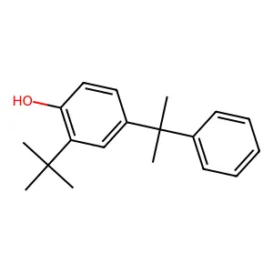 2-(1,1-Dimethylethyl)-4-(1-methyl-1-phenylethyl)phenol structure