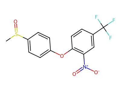 1-[4-(Methylsulfinyl)phenoxy]-2-nitro-4-(trifluoromethyl)benzene structure