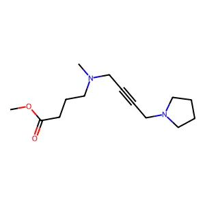 Butanoic acid, 4-[methyl[4-(1-pyrrolidinyl)-2-butynyl]amino]-, methyl ester structure