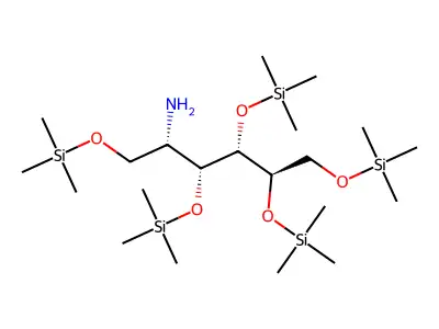D-Glucitol, 2-amino-2-deoxy-1,3,4,5,6-pentakis-O-(trimethylsilyl)- structure