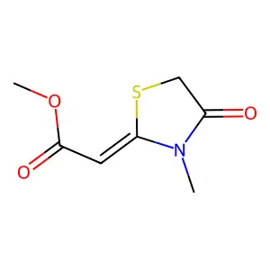 (3-Methyl-4-oxothiazolidin-2-ylidene)acetic acid methyl ester structure
