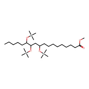Octadecanoic acid, 10,12,13-tris[(trimethylsilyl)oxy]-, methyl ester structure