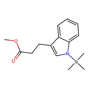 1H-Indole-3-propanoic acid, 1-(trimethylsilyl)-, methyl ester structure