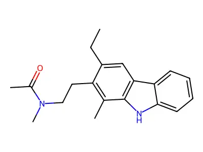 Acetamide, N-[2-(3-ethyl-1-methyl-9H-carbazol-2-yl)ethyl]-N-methyl- structure
