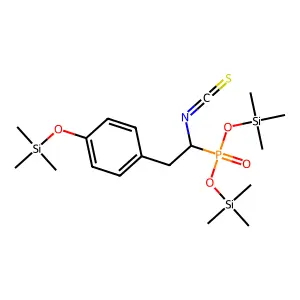 Bis(trimethylsilyl) 1-isothiocyanato-2-(4-[(trimethylsilyl)oxy]phenyl)ethylphosphonate structure