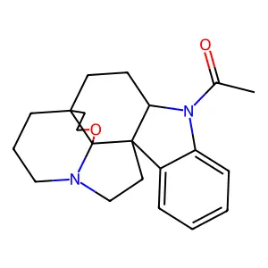 (+-)-1-(19,21-Epoxyaspidospermidin-1-yl)ethanone structure