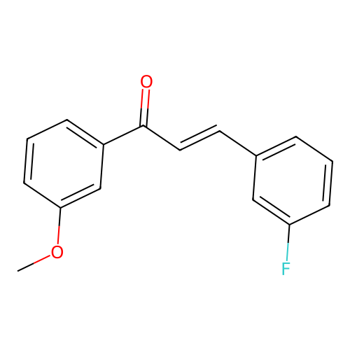 (2E)-3-(3-fluorophenyl)-1-(3-methoxyphenyl)prop-2-en-1-one structure