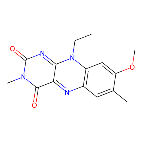 Benzo[g]pteridine-2,4(3H,10H)-dione, 10-ethyl-8-methoxy-3,7-dimethyl- structure