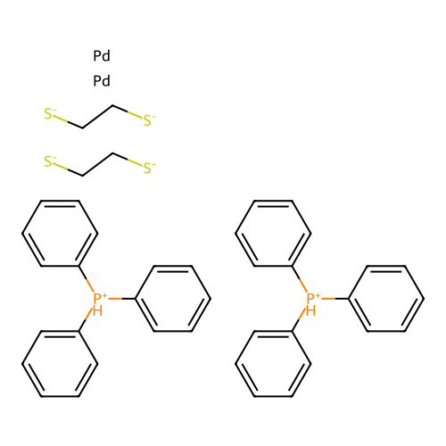 Bis(ethane-1,2-dithiolate);bis(palladium);bis(triphenylphosphanium) structure