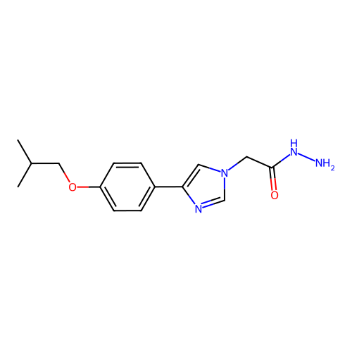 2-(4-(4-isobutoxyphenyl)-1H-imidazol-1-yl)acetohydrazide structure