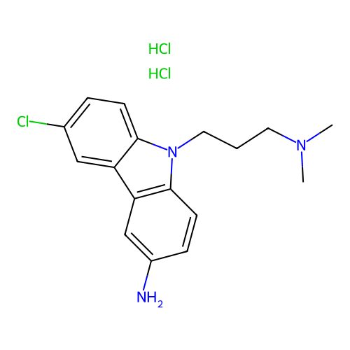 3-Amino-6-chloro-N,N-dimethyl-9H-carbazole-9-propylamine dihydrochloride structure