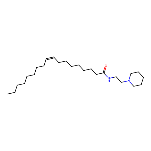 (Z)-N-(2-piperidin-1-ylethyl)octadec-9-enamide structure