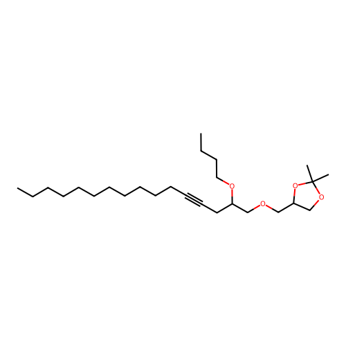 1,3-Dioxolane, 4-[[(2-butoxy-4-hexadecynyl)oxy]methyl]-2,2-dimethyl- structure
