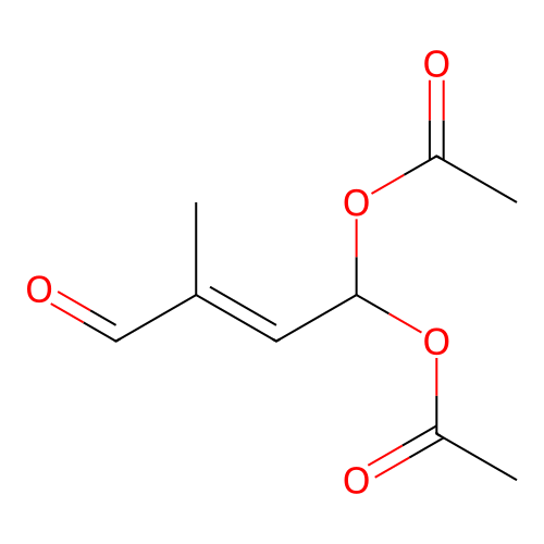 (E)-3-Formylbut-2-endiyl diacetate structure
