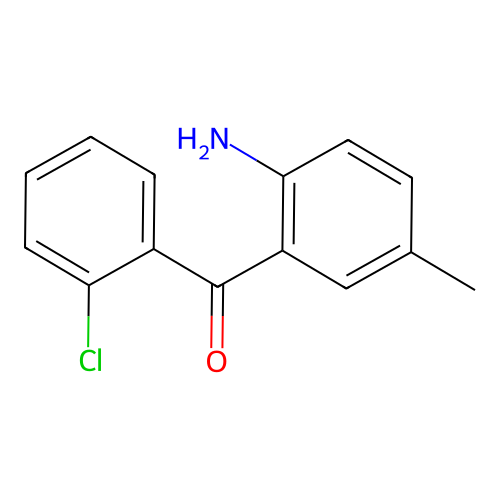 (2-Amino-5-methyl-phenyl)-(2-chloro-phenyl)-methanone structure