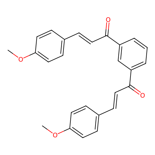 3-(4-Methoxyphenyl)-1-[3-[3-(4-methoxyphenyl)prop-2-enoyl]phenyl]prop-2-en-1-one structure