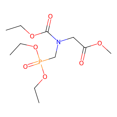 Acetic acid, 2-diethylphosphonatomethyl(ethoxycarbonyl)amino-, methyl ester structure