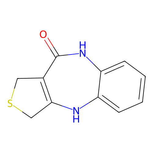 Dihydrothiophendo[3,4-b]-1,4-benzodiazepin-5-one structure