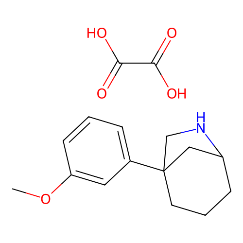 6-Azabicyclo(3.2.1)octane, 1-(3-methoxyphenyl)-, (+-)-, ethanedioate structure