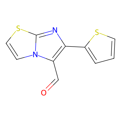 6-Thiophen-2-ylimidazo[2,1-b][1,3]thiazole-5-carbaldehyde structure