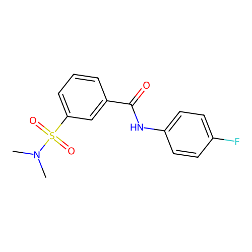 3-[(Dimethylamino)sulfonyl]-N-(4-fluorophenyl)benzamide structure