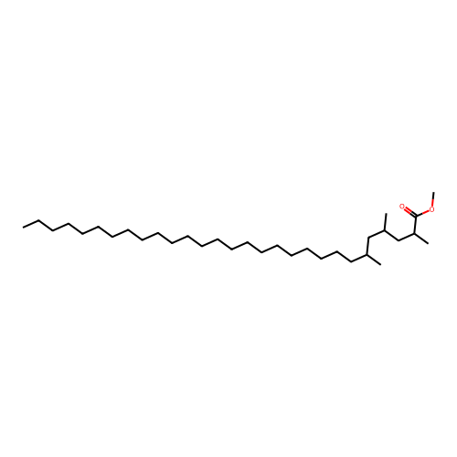 Nonacosanoic acid, 2,4,6-trimethyl-, methyl ester structure