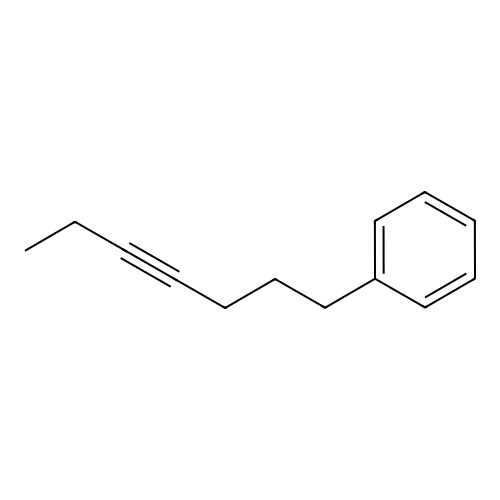 Benzene, 4-heptynyl- structure