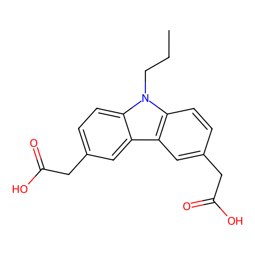 2,2'-(9-propyl-9H-carbazole-3,6-diyl)diacetic acid structure