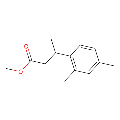 Benzenepropanoic acid, beta,2,4-trimethyl-, methyl ester structure