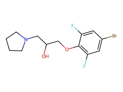 1-(4-Bromo-2,6-difluorophenoxy)-3-pyrrolidin-1-ylpropan-2-ol structure