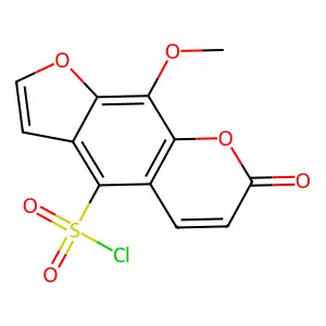 7H-Furo[3,2-g][1]benzopyran-4-sulfonyl chloride, 9-methoxy-7-oxo- structure