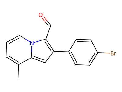 2-(4-Bromophenyl)-8-methylindolizine-3-carbaldehyde structure