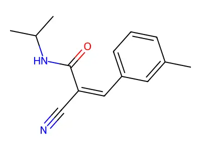 2-cyano-3-(3-methylphenyl)-N-(propan-2-yl)prop-2-enamide structure