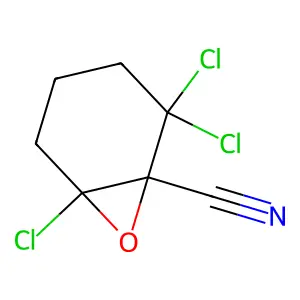 2,2,6-Trichloro-7-oxabicyclo[4.1.0]heptane-1-carbonitrile structure
