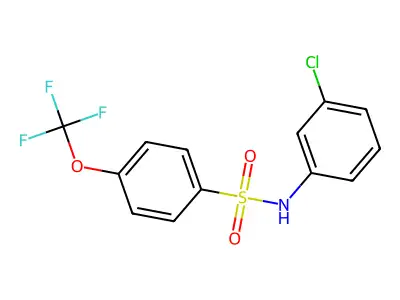 N-(3-chlorophenyl)-4-(trifluoromethoxy)benzenesulfonamide structure